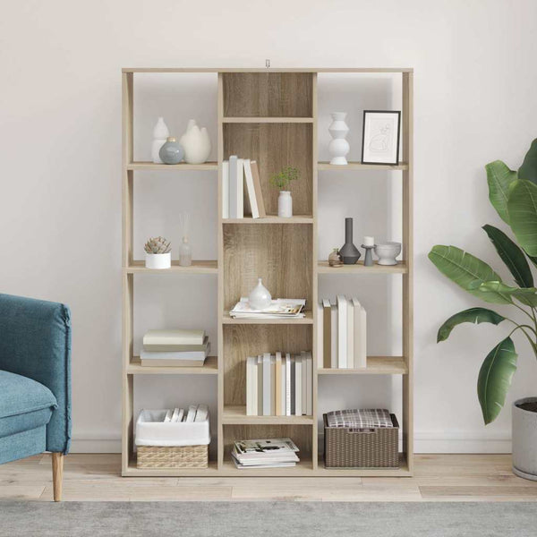 Sonoma Eiche Raumteiler Bücherregal 100x140 cm