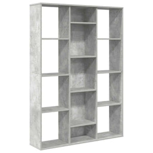 Betongraues Raumteiler-Bücherregal 100x140 cm