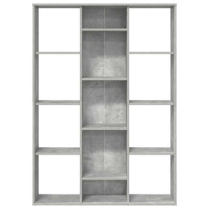 Betongraues Raumteiler-Bücherregal 100x140 cm