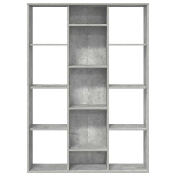Betongraues Raumteiler-Bücherregal 100x140 cm