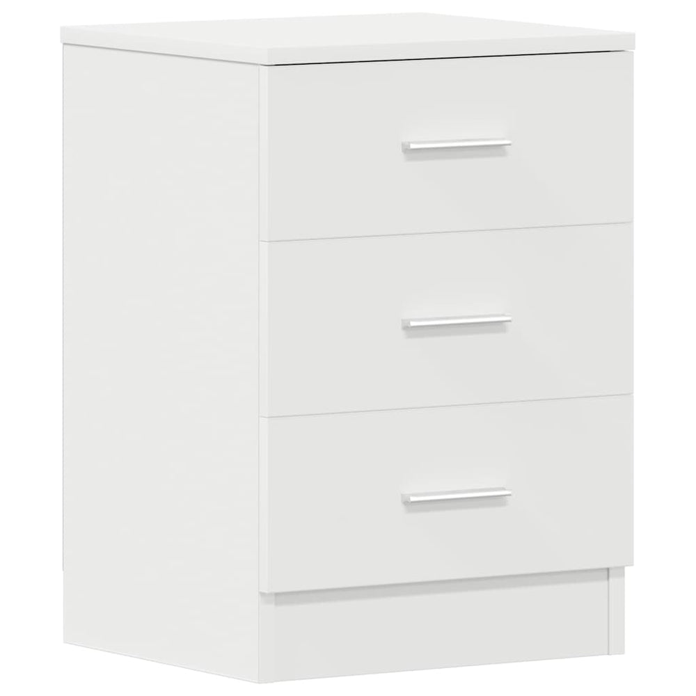 vidaXL Nightstand White 38x35x56 cm Engineered Wood