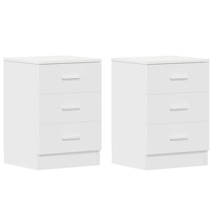 Nachttische Weiß 2er Set Holz