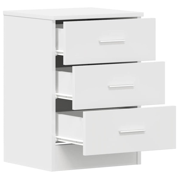 Nachttische Weiß 2er Set Holz
