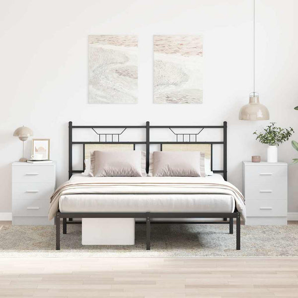 Nachttische Weiß 2er Set Holz