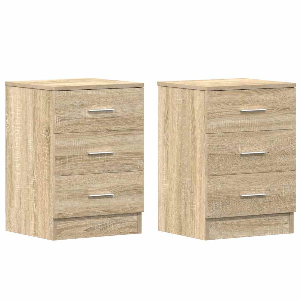 vidaXL Nightstands 2 pcs Sonoma Oak 38x35x56 cm Engineered Wood