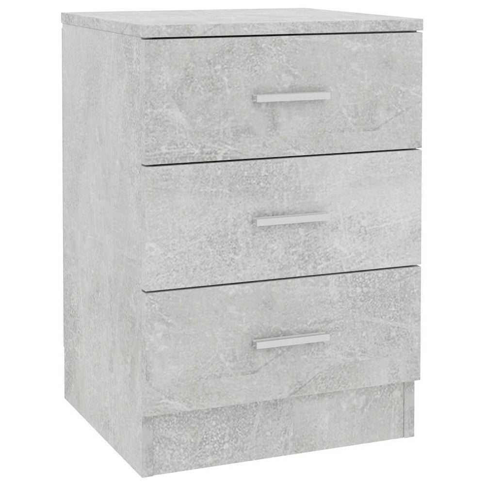 vidaXL Nightstand Concrete Gray 38x35x56 cm Engineered Wood