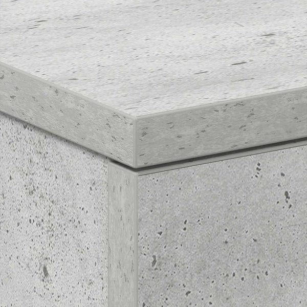 Betongrauer Nachttisch mit 3 Schubladen