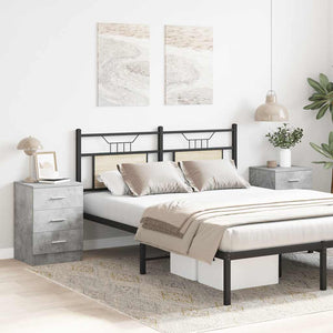 Nachttische 2er Set Betongrau 38x35x56cm