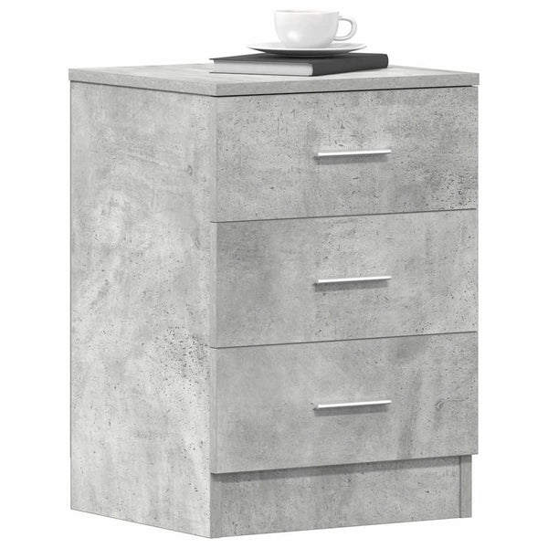 Nachttische 2er Set Betongrau 38x35x56cm
