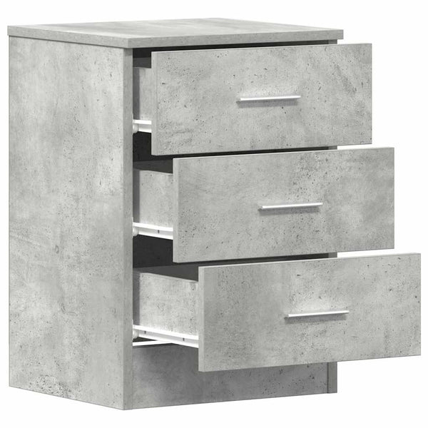 Nachttische 2er Set Betongrau 38x35x56cm