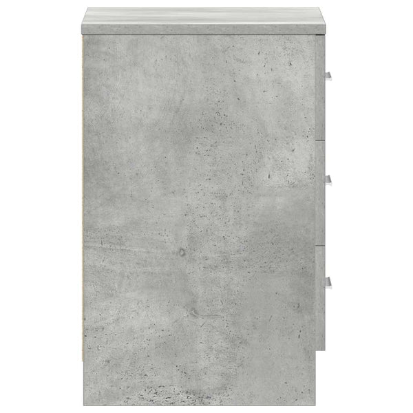 Nachttische 2er Set Betongrau 38x35x56cm