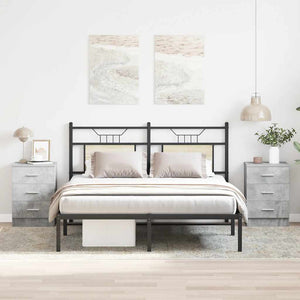 Nachttische 2er Set Betongrau 38x35x56cm