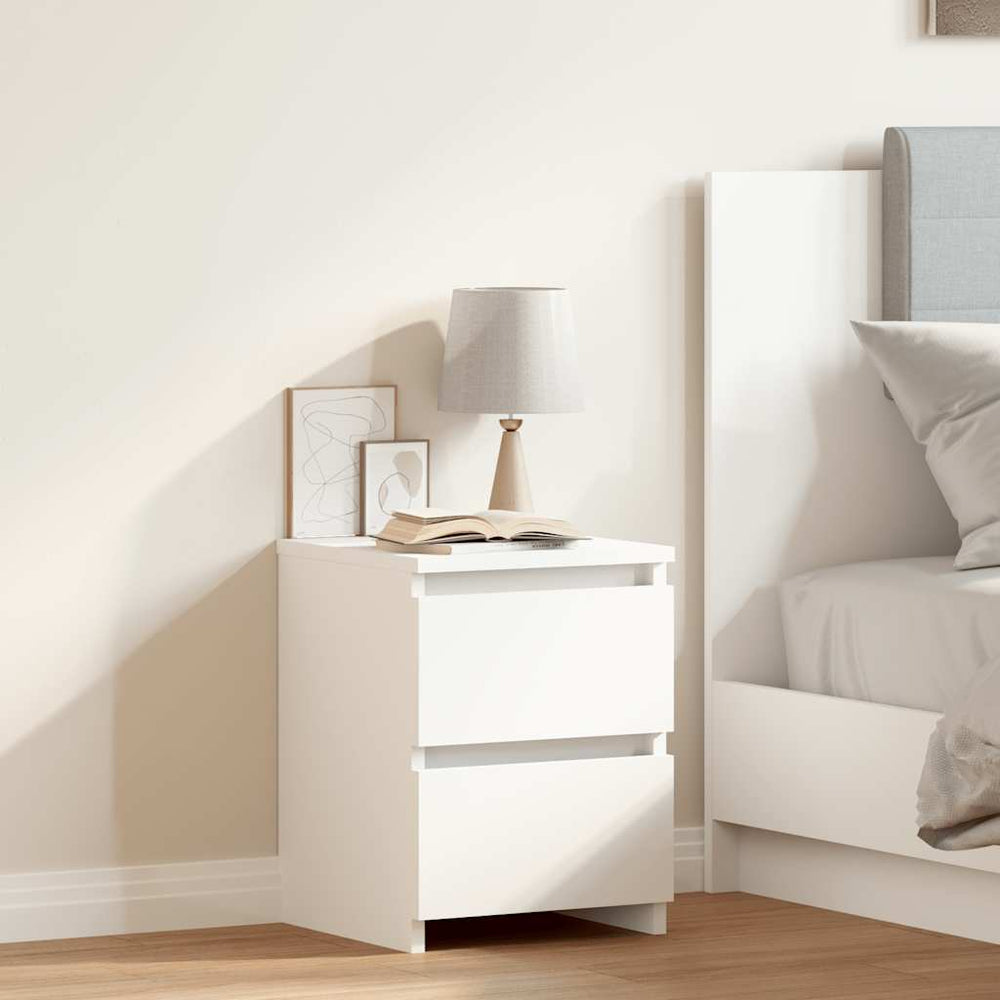 vidaXL Nightstand White 30x30x40 cm Engineered Wood