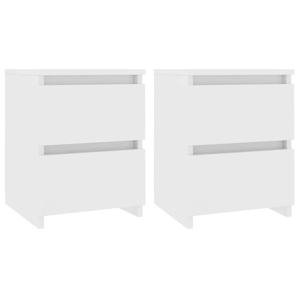 vidaXL Nightstands 2 pcs. White 30x30x40 cm Engineered Wood