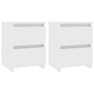 Nachttische 2er Set Weiß 30x30x40cm