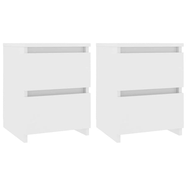 Nachttische 2er Set Weiß 30x30x40cm