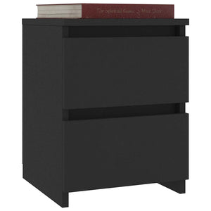 Nachttische 2er Set Schwarz Holz