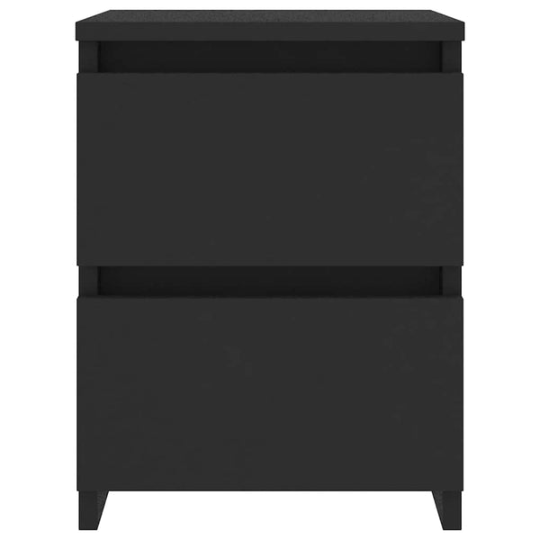 Nachttische 2er Set Schwarz Holz