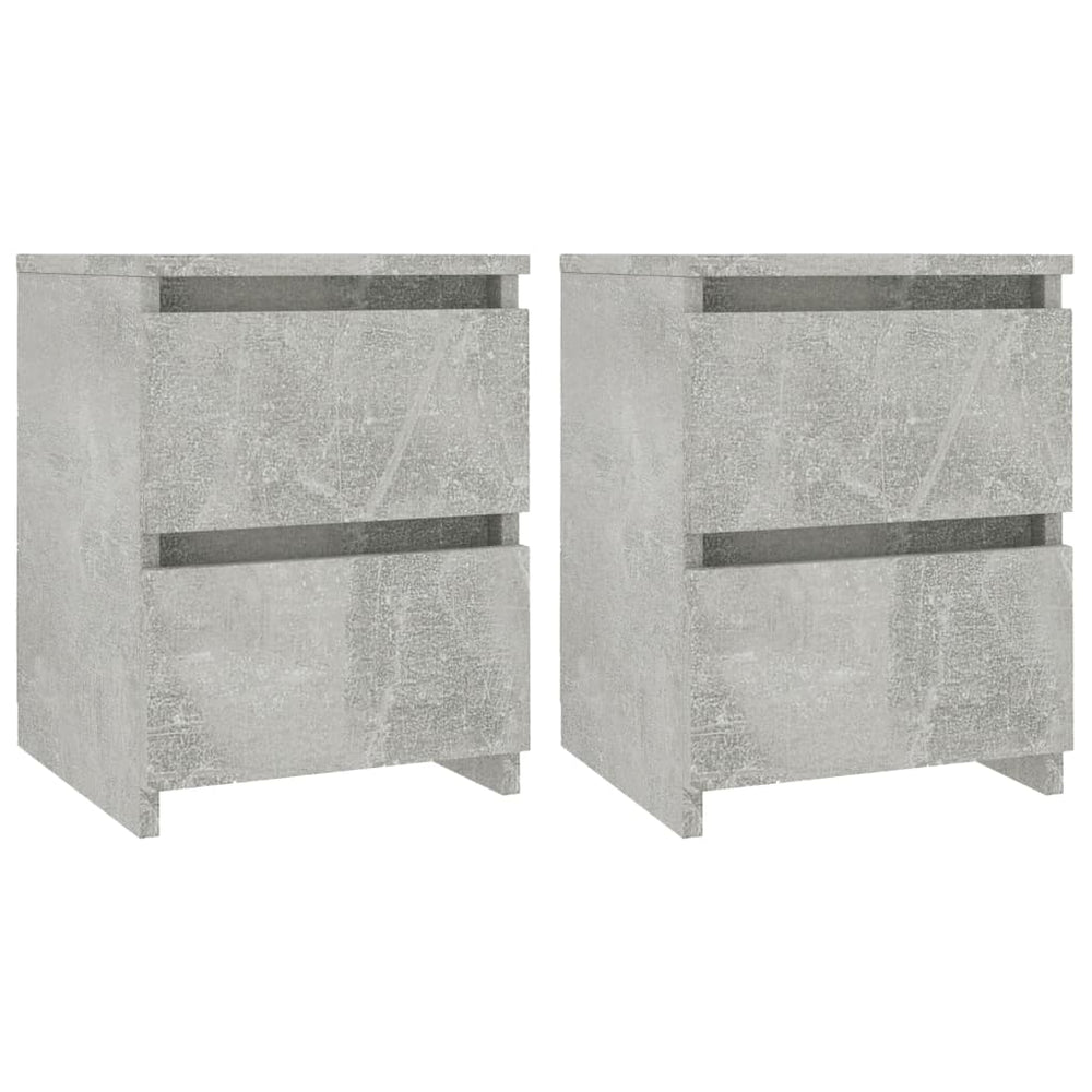 vidaXL Nightstands 2 pcs Concrete Grey 30x30x40 cm Engineered Wood