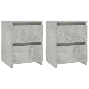 Nachttische 2er Set Betongrau 30x30x40cm