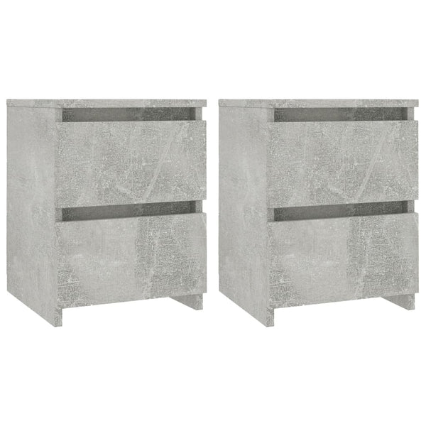 Nachttische 2er Set Betongrau 30x30x40cm