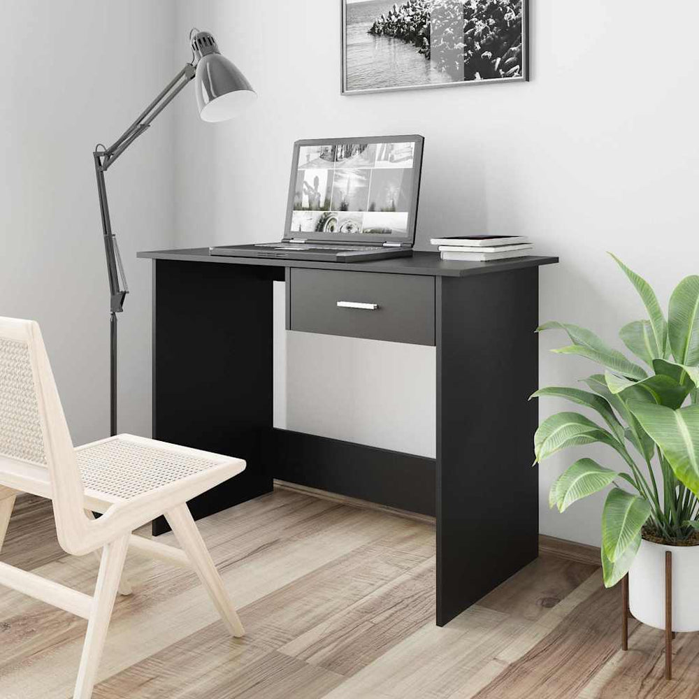 Schwarzer Schreibtisch 100x50 cm