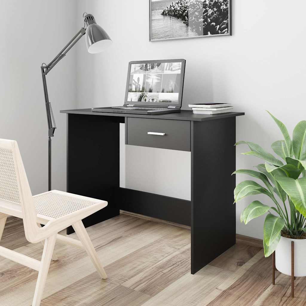 Schwarzer Schreibtisch 100x50 cm