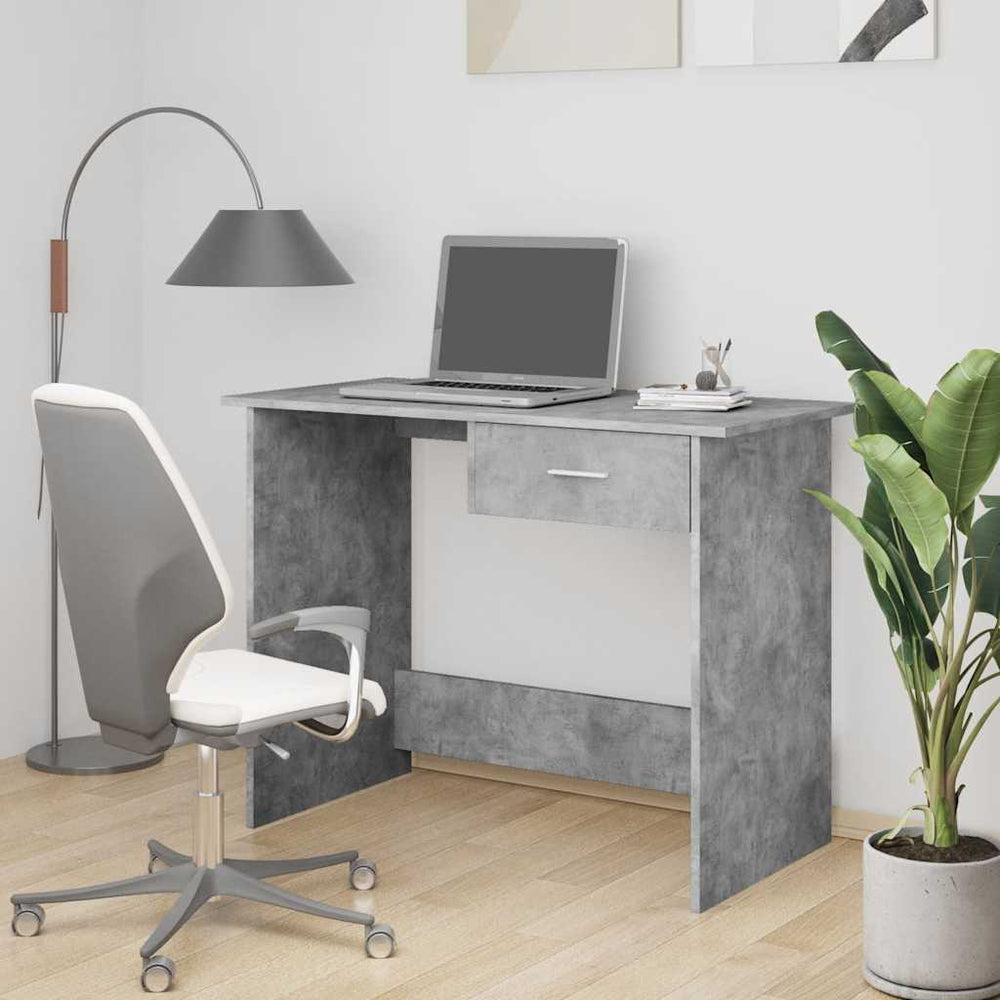 Betongrauer Schreibtisch 100x50 cm