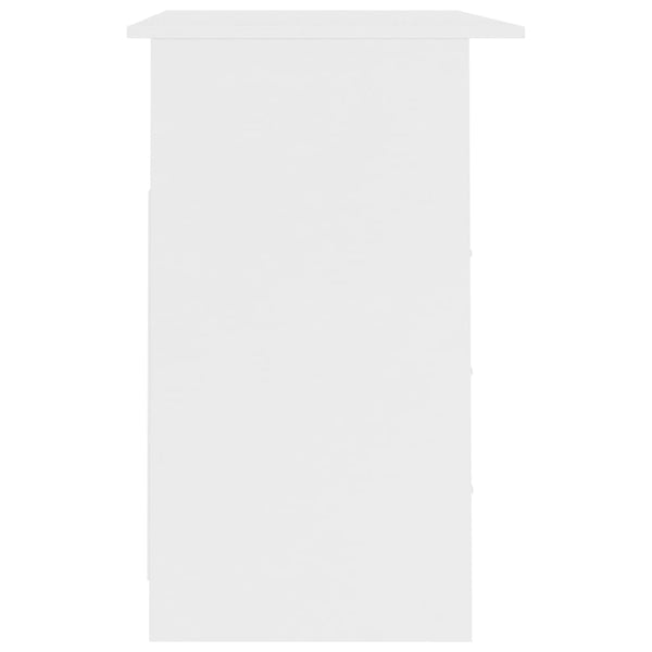 Schreibtisch Weiß mit Schubladen 110 cm