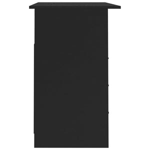 Schwarzer Schreibtisch mit Schubladen 110x50 cm