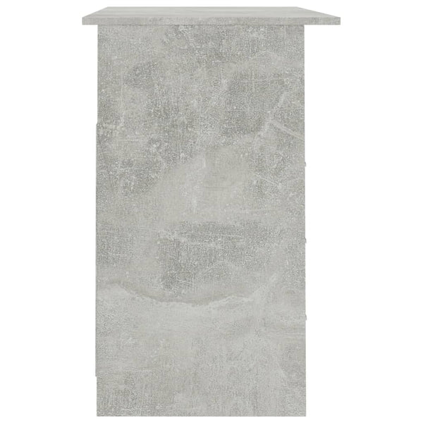 vidaXL Bureau avec tiroirs Gris béton 110x50x76 cm Bois d'ingénierie