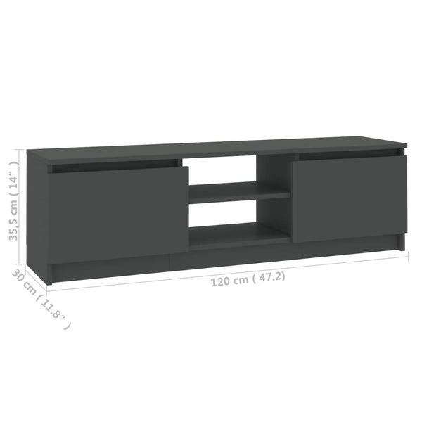 Grauer TV-Schrank, 120 cm