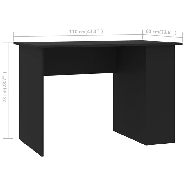 Schwarzer Schreibtisch 110 cm
