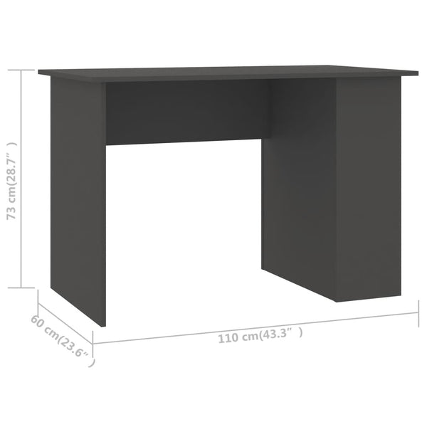 Grauer Schreibtisch 110 cm