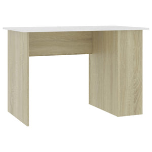 Schreibtisch Weiß/Sonoma-Eiche 110cm