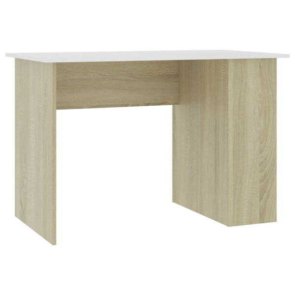 Schreibtisch Weiß/Sonoma-Eiche 110cm