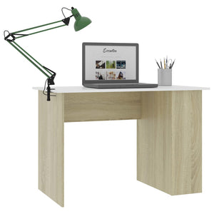 Schreibtisch Weiß/Sonoma-Eiche 110cm