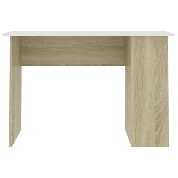 Schreibtisch Weiß/Sonoma-Eiche 110cm