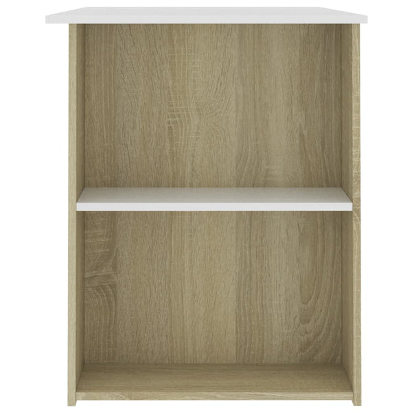 Schreibtisch Weiß/Sonoma-Eiche 110cm