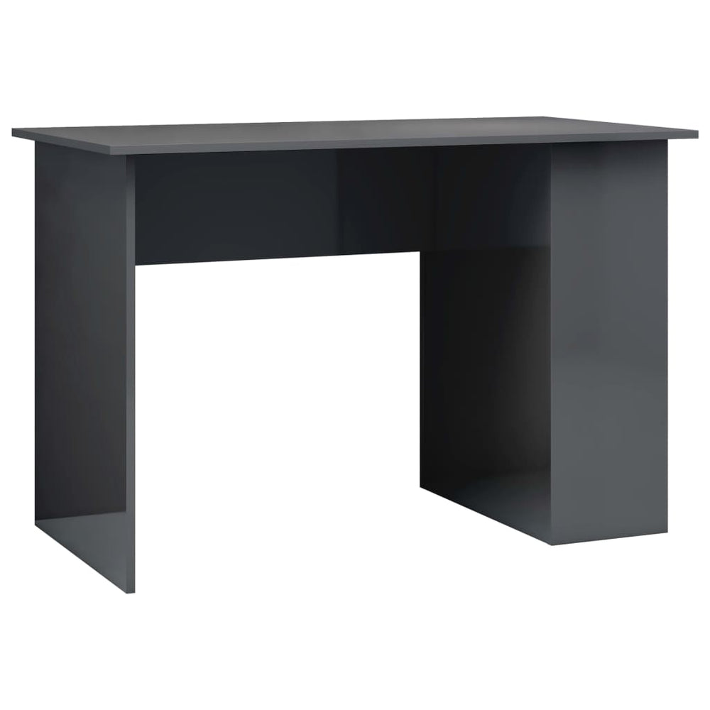 Schreibtisch Hochglanz Grau 110 cm