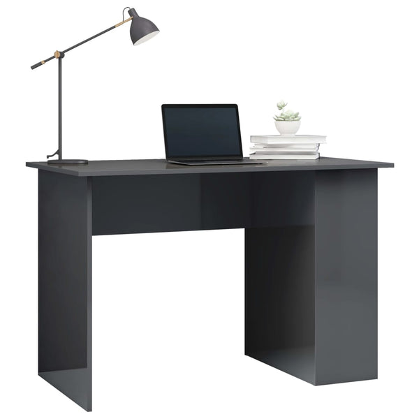 Schreibtisch Hochglanz Grau 110 cm