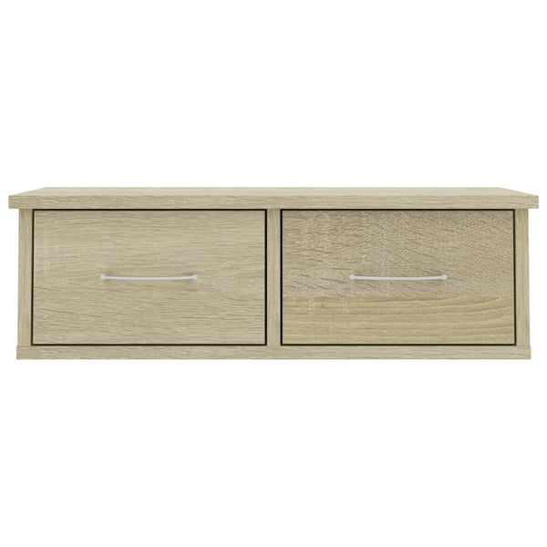 Wandregal mit Schubladen Sonoma-Eiche 60 cm