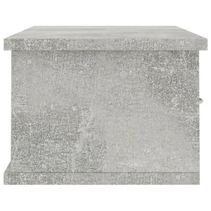 Wandregal mit Schubladen, Betongrau, 60cm