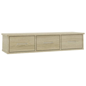 Wandregal mit Schubladen, Sonoma Eiche, 88 cm