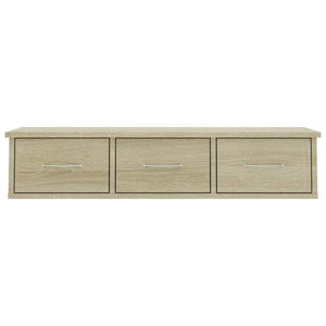 Wandregal mit Schubladen, Sonoma Eiche, 88 cm