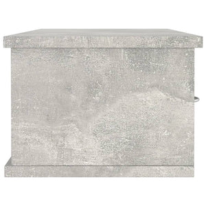 vidaXL Étagère murale à tiroirs gris béton 88x26x18,5 cm en bois d'ingénierie