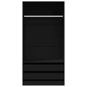 Schwarzer Kleiderschrank 100x50x200 cm
