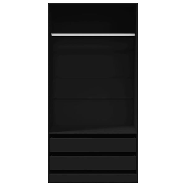 Schwarzer Kleiderschrank 100x50x200 cm
