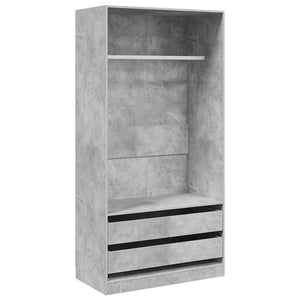 Kleiderschrank Betongrau 100x50x200 cm