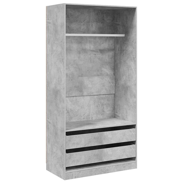 Kleiderschrank Betongrau 100x50x200 cm